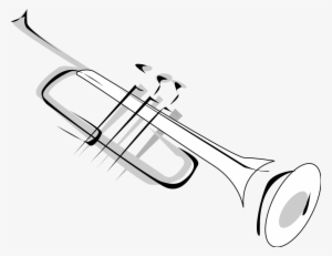 Artfavor Trumpet Black Coloring Book Svg Colouringbook - Transparent Background Trumpet Clipart