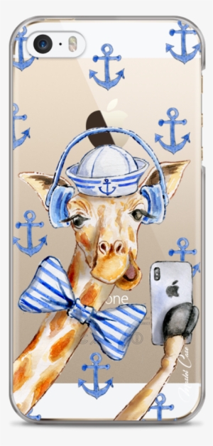 Coque Iphone 5c Watercolor Marine Giraffe - Iphone