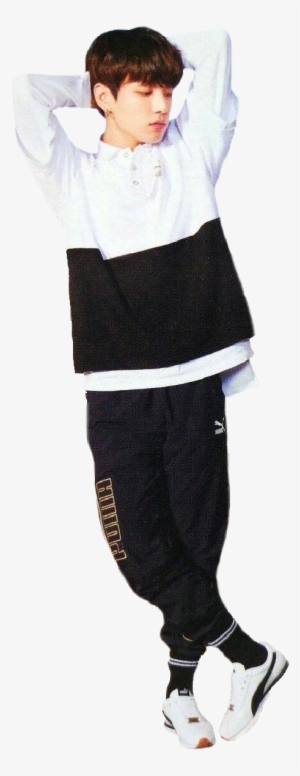 Puma Sticker Bts Kpop Clip Art Black And White - Jungkook Png