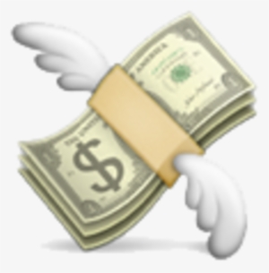 Flying Money Emoji 128 - Money Wings Emoji