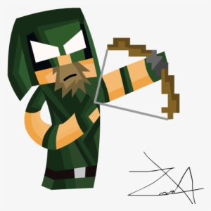 Png Transparent Stock Green Arrow Skin Draw Pedido - Minecraft Green Skin Png