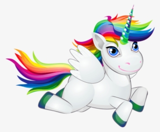 Cute Rainbow Pony Png Clip Art Image - Rainbow Unicorn Transparent Background