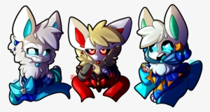 Sans,cherry And Berry As Eevees Lol Or In Eevee Forms, - Digital Art