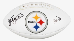 Jack Lambert Autographed Pittsburgh Steelers Logo Football - Pittsburgh Steelers