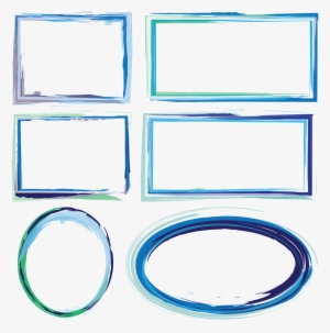 Frames Borders Watercolor Frames - Blue Watercolor Frame Png