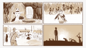 Compositional Study From Raiders Of The Lost Ark - Composition Study Drawing