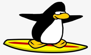 Catchin' Waves Dark Black Penguin - Club Penguin Clipart