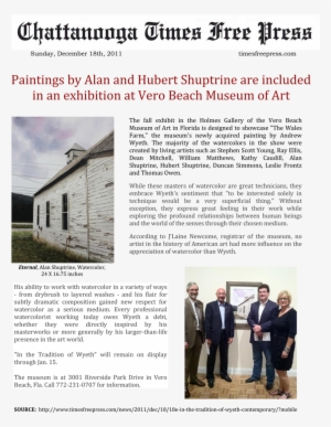 Times Free Press, Museum Showing Watercolor Masters - Pedro Sanchez