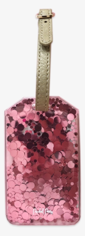 Rose Gold Confetti Luggage Tag - Packed Party Confetti Luggage Tag