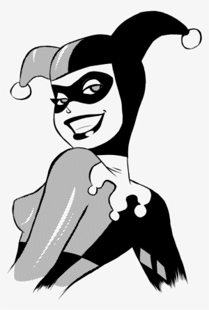 Harley Quinn Clipart Black And White - Harley Quinn Comic Black And White