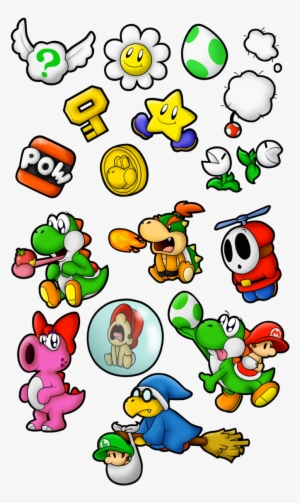 Yoshi's Island Sticker Madness By Superlakitu On Deviantart - Personajes De Yoshi Island