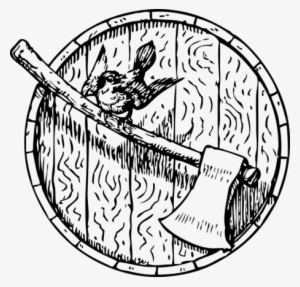 Sparrow Axe Barrelhead - Grimm Dog And The Sparrow Ndrawing By Walter Crane