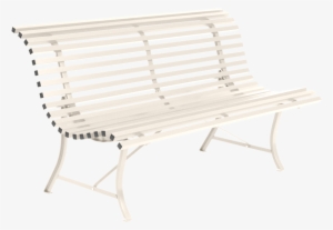 Outdoor Park Bench - Fermob - Louisiane Bench 150 Cm, Cotton White