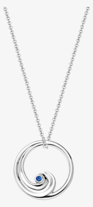 Sapphire Wave Pendant - Necklace