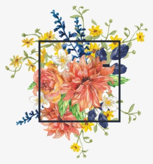 Ftestickers Flower Background Freetoedit - Bath Shower Curtain 60x72 Inch,watercolor Orange Floral