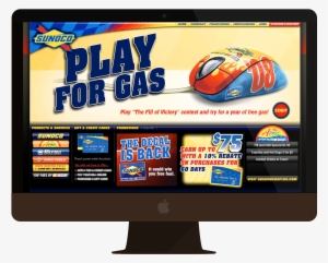Sunoco Computer Play For Gas - Led-backlit Lcd Display
