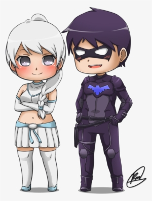 Spell And Nightwing By Orangey12 On Deviantart - Anime Nightwing And Spell