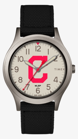 Ringer Cleveland Indians Large - Timex Waterbury United | Stainless Steel/black | Item