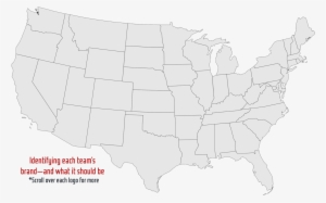 Branding In College Football - Map Usa Without State Names