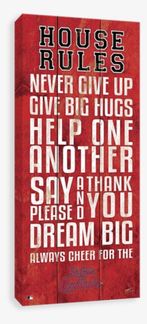 Louis Cardinals House Rules - Los Canvases By Scoreart - Los Angeles Dodgers House