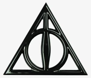 Deathly Hallows 3d Black Chrome Premium Emblem - Harry Potter Deathly Hallows Png