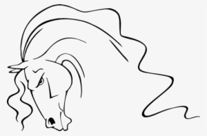 Horse Line Art Drawing Ear - Line Art