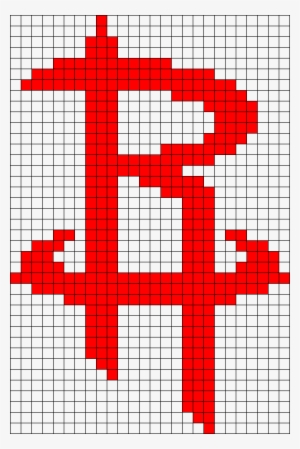 Houston Rockets Logo Perler Perler Bead Pattern / Bead - Pixel Art Houston Rockets