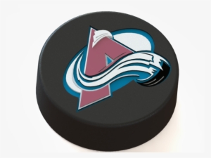3d Printed Colorado Avalanche Logo On Ice Hockey Puck - Colorado Avalanche