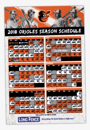 Presented By Long Fence - Orioles 2018 Promotions Schedule