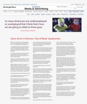 Sonic Drive-in Revives 'out Of Work' Spokesmen - Autonomy
