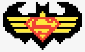 Batman V Superman - Superhero Logo Pixel Art