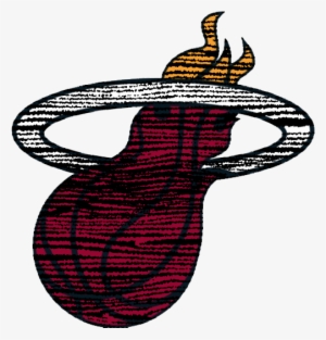 Miami Heat 1999-present Alternate Logo Distressed Iron - Miami