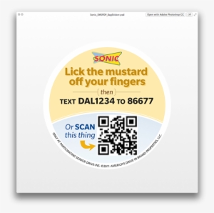 Pos Bag Sticker - Sonic Coupons 2011