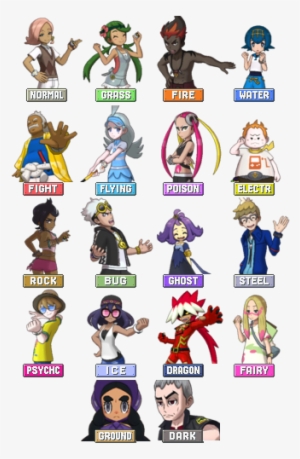 Til There Is A Significant Trainer For Every Type In - Pokemon Sun And Moon All Trainers