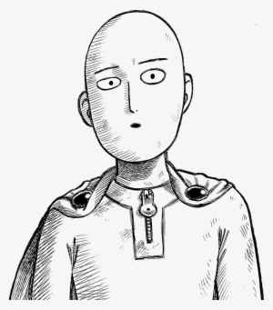 Saitama Serious Face Transparent - One Punch Man Drawing Easy