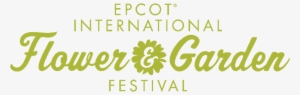Epcot International Flower & Garden Festival Logo Off - Garden