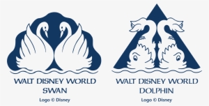 Logo Darkblue - Walt Disney World Swan And Dolphin Resort Logo