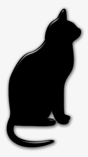 016573 Rounded Glossy Black Icon Animals Animal Cat1 - Silueta De Un Gato