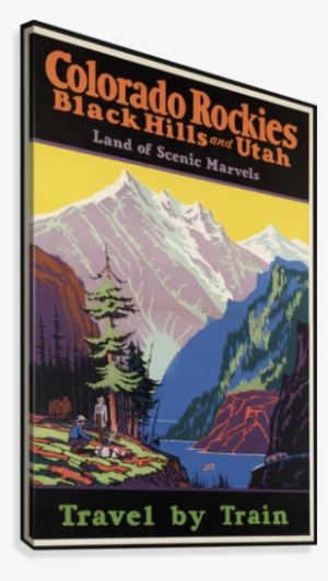 Colorado Rockies, Black Hills, And Utah Travel Poster - Vintage Colorado