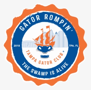 Tgc Gator Rompin Logo Orange Web - Tampa Gator Club