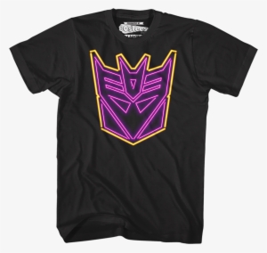 Neon Decepticons Logo Transformers T-shirt - Marvel Vs Capcom 3 Shirt