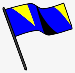 Blue Gold Black Flag Clip Art At Clker - Blue Black And Gold Flag