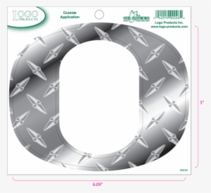 University Of Oregon - Oregon Ducks Logo Decal - Diamond Plate O - 3.5" X