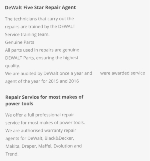 Elementaryimages Dewalt Five Star Repair Agent The - Dewalt