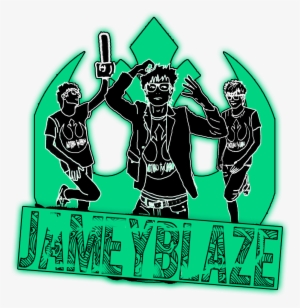 Jamey Blaze Teal Black Logo Emblem Symbol Rebel Alliance - Illustration