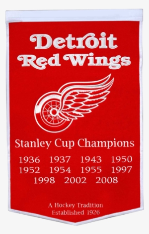 Detroit Red Wings Stanley Cup Championship Dynasty - Red Wings Banner