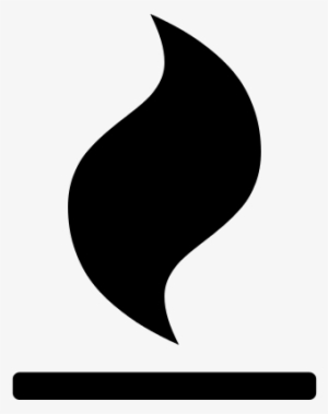 Fire Black Flame On A Line Vector - Flame Icon