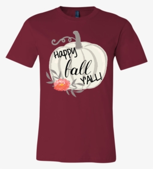 Happy Fall Y'all Watercolor Pumpkin Soft Tee Shirt - Bonnaroo Shirt 2017