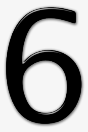 6 Transparent Image - Black Number Six