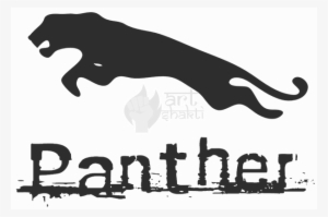 B/w Panther Text Logo - Ah Mr Dan